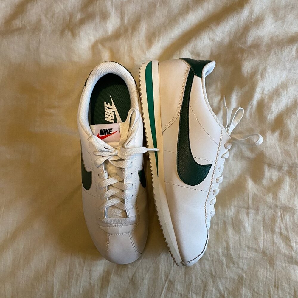Nike Cortez Green and White